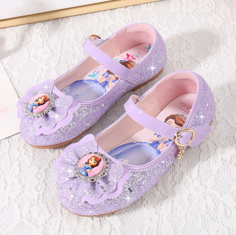 Baby Girls Kids Leather Sandals Sophia Flat Summer Butterfly Knot For Party Dress