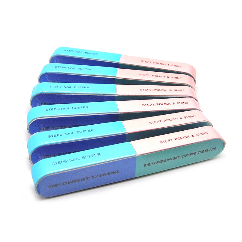 Buffer de Unhas Arquivo de Unha Lados Lote Vijlen Unhas Polonês Lixa Forte Grosso uv Gel Manicure Pedicure Brilho Unha Ferramenta 7 100 Pçs - 7 7 lados buffer de unhas 100 pçs