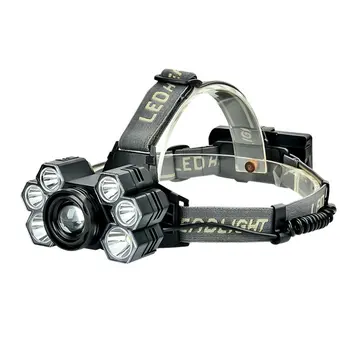 

Outdoor hunting and fishing lights Head-mounted T6 flashlight Aluminum alloy ABS Cycling Adventure Camping