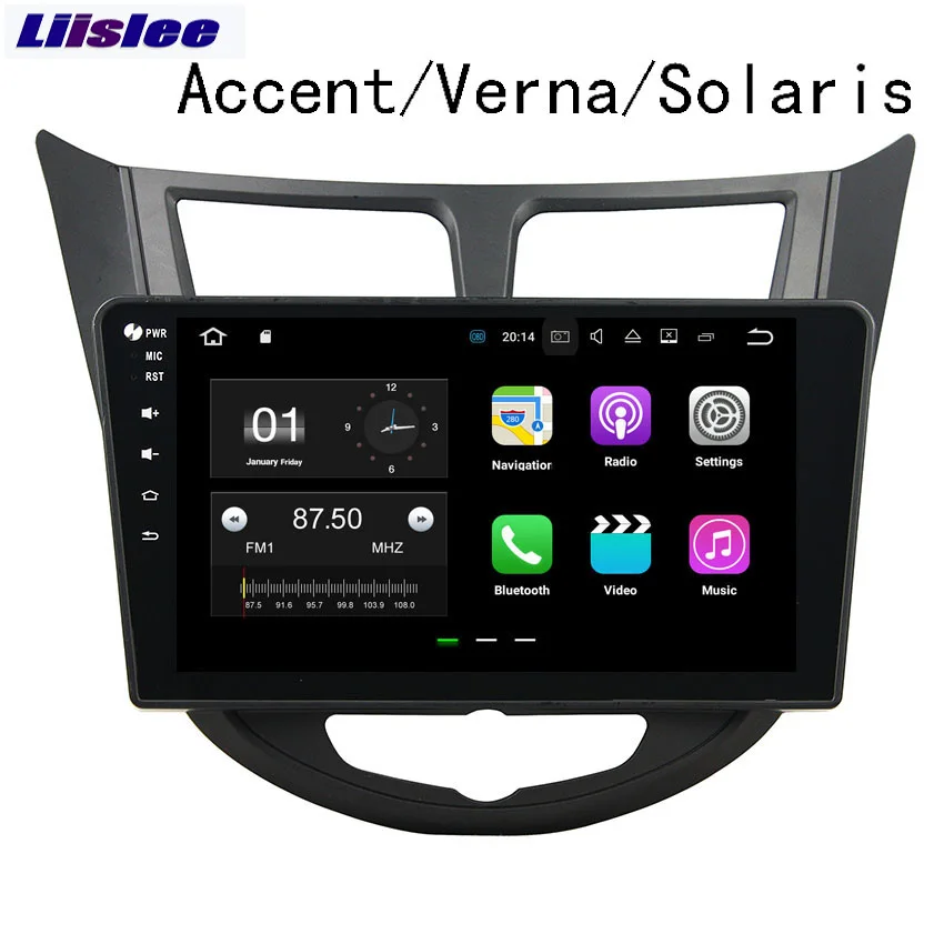 Liislee для Hyundai Accent Verna 2011 ~ 2012 Android автомобильный навигатор GPS аудио видео HD сенсорный