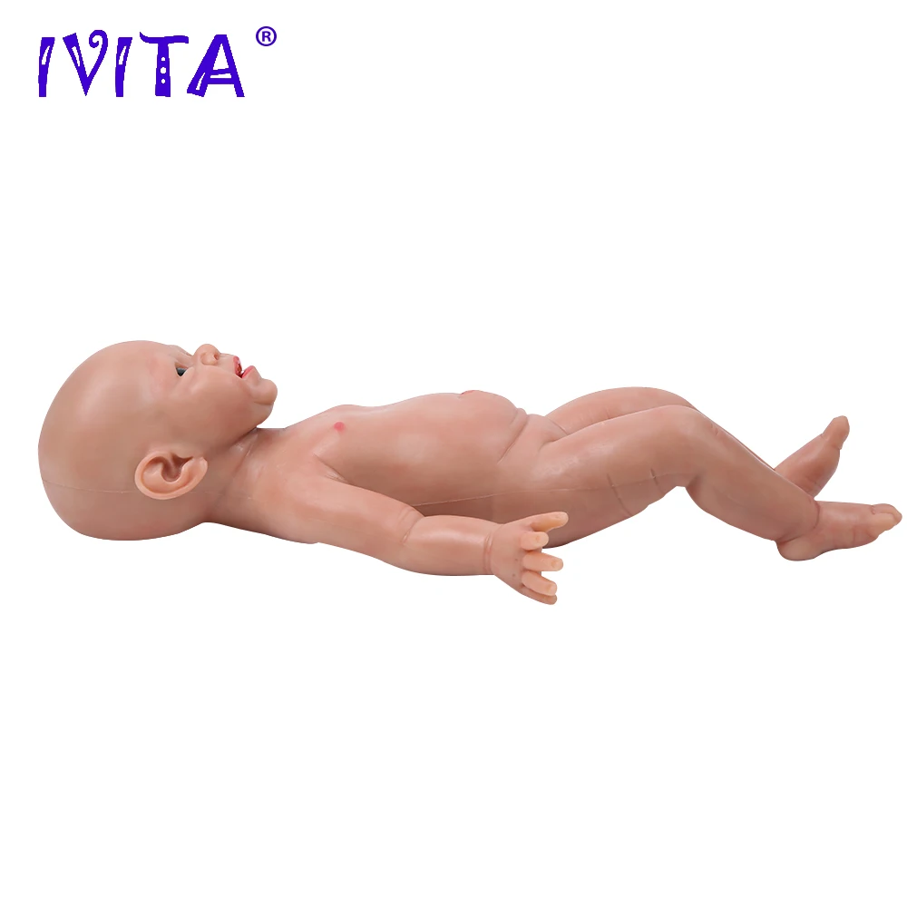 IVITA WG1516 48 см 3 4 кг Реалистичная силиконовая кукла новорожденная девочка младенец