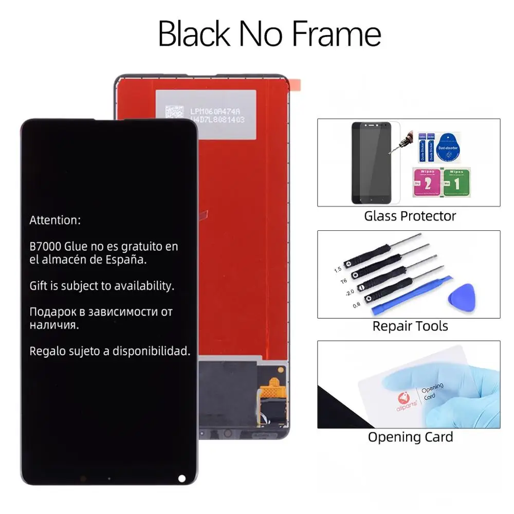 Дисплей для XIAOMI Mi Mix 2S LCD в сборе с тачскрином 5.99 Черный белый - Цвет: Black