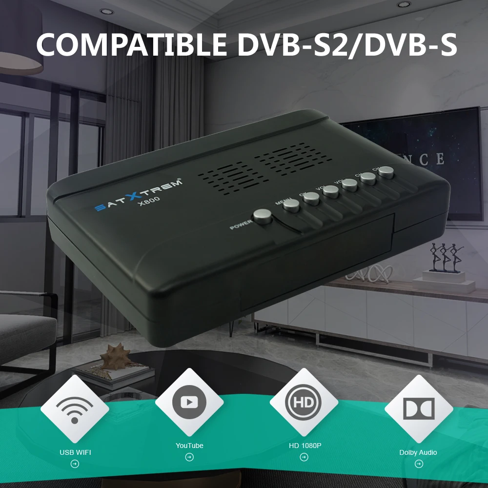 Satxtrem X800S HD DVB-S2 рецепторов спутниковый ТВ ресивер декодер + USB WI-FI рецепторов suppor 1 год Европа 5 Клайн pk v7 HD ресивер