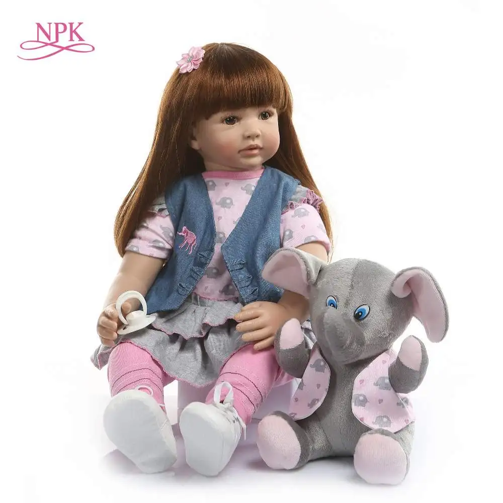 

real baby size 60CM reborn toddler girl princess Handmade doll surprice Silicone vinyl adora Bonecas girl kid reborn lol
