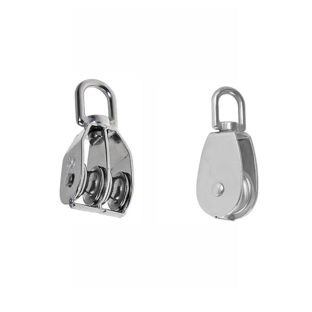 

Swivel Double & Single Pulley Sheave Rigging Lift Rope Lifting Wheel M100