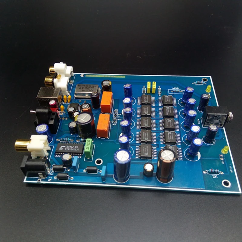  Lusya HIFI TDA1543 * 8 decodificador USB de fibra coaxial DAC tablero OTG para placa de acabado hif