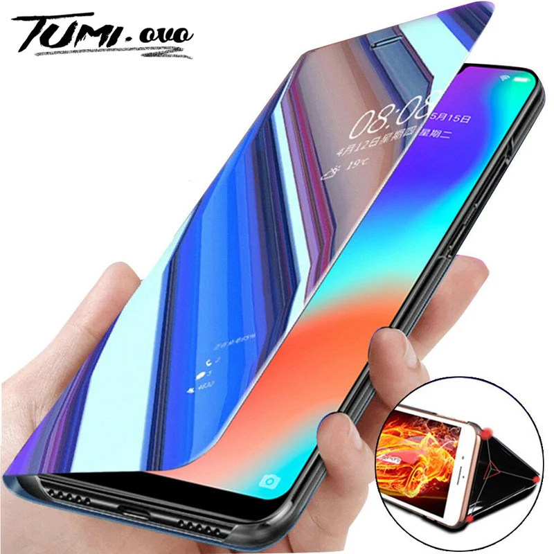 Зеркальный флип-чехол TUMI.OvO для Xiaomi Redmi 2-7/X/A/Note 5-8/Mi 8-9/A1-2/ | Мобильные телефоны и
