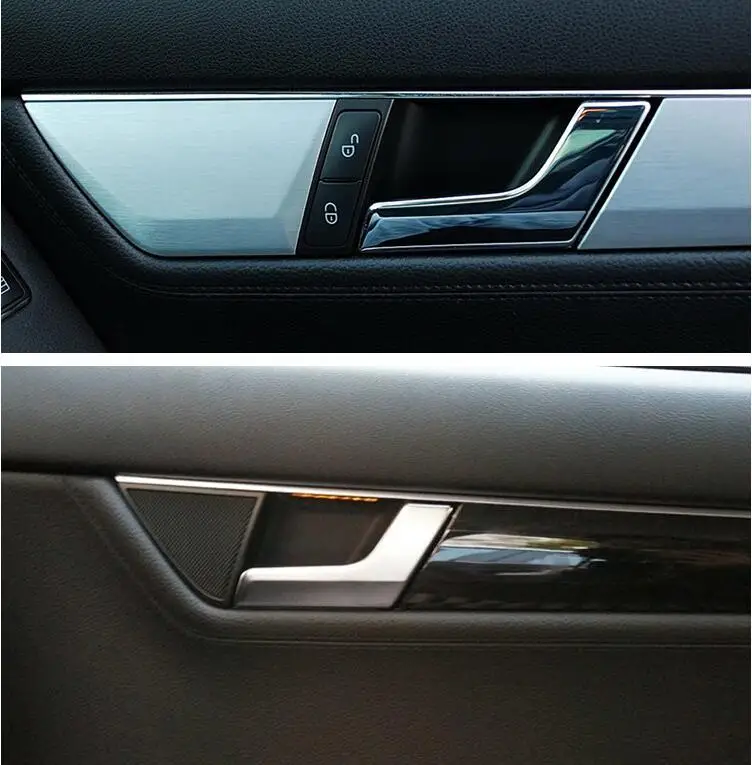 Пара автомобильных внутренних дверных ручек Ремонтный комплект пряжки для Mercedes Benz C glk-класс W204 X204 гальванический/матовый хром