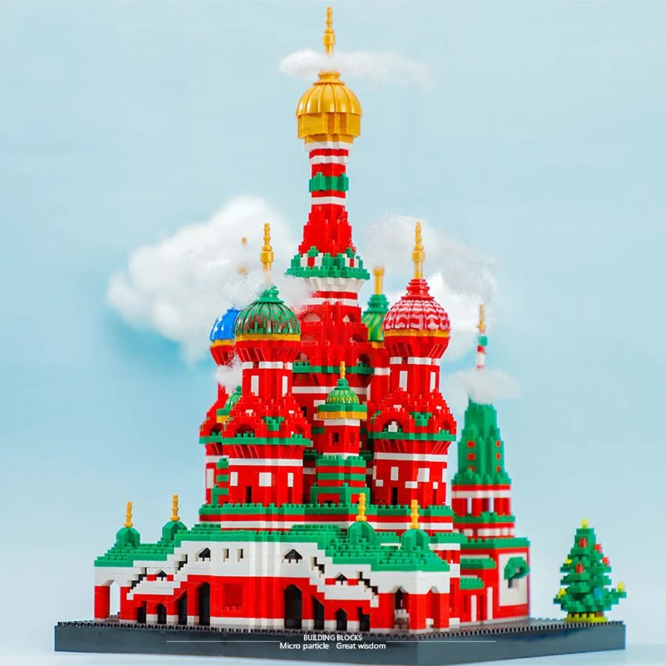 Микро строительные блоки развивающие игрушки мини алмазные мировая архитектура