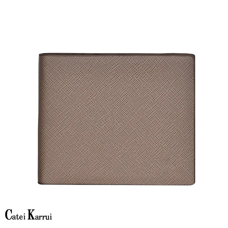 

Catei Karrui 2020 New Wallet Men's Short Korean Youth Multifunction Wallet Cross Pattern Multi-card Wallet Large-capacity Wallet