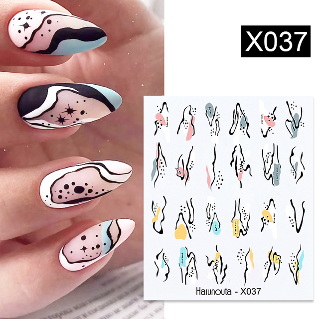 1 Sheet Nail Water Decals Transfer Lavender Spring Flower Leaves Nail Art Stickers Nail Art Manicure DIY