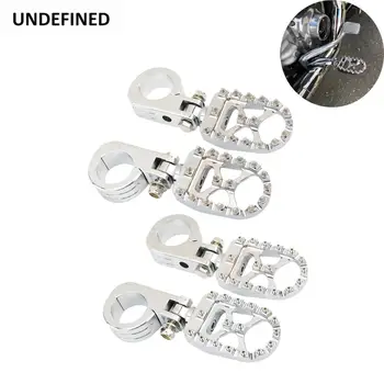 

Motorcycle Wide Fat Foot Pegs 360 Roating MX Highway Pegs Footrests for Harley Dyna Fatboy Sportster Iron 883 FLH Chopper Bobber