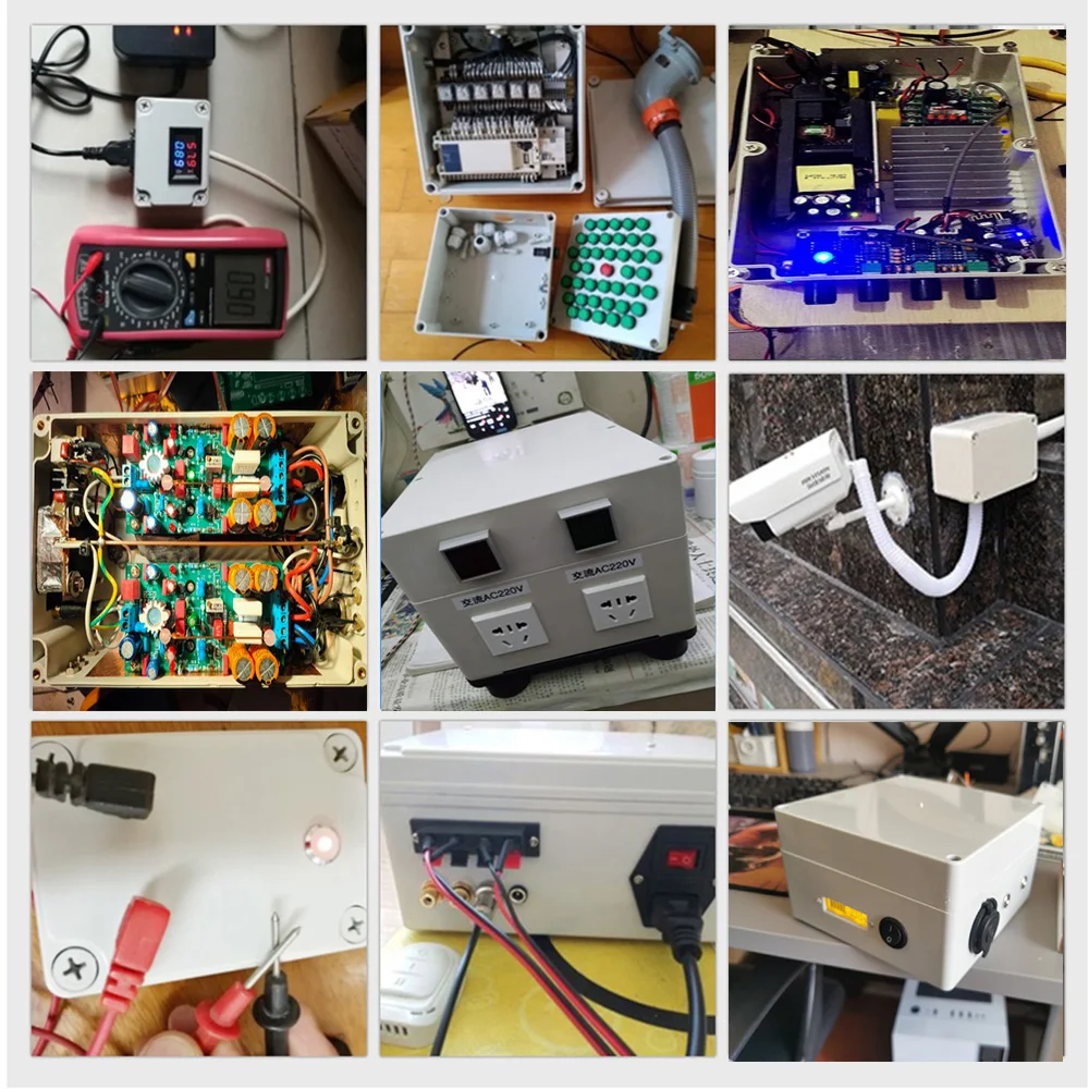 Description Picture 3 of itemJunction ABS Box for Electronic Project Electrical Cable IP67 Outdoor Waterproof Plastic Cases DIY Sealed Enclosure Wire Box Kit