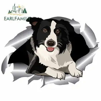 

EARLFAMILY 13cm x 9.5cm For Border Collie Occlusion Scratch Car Stickers Car Decoration Decal Suitable For VAN RV Repair Decor