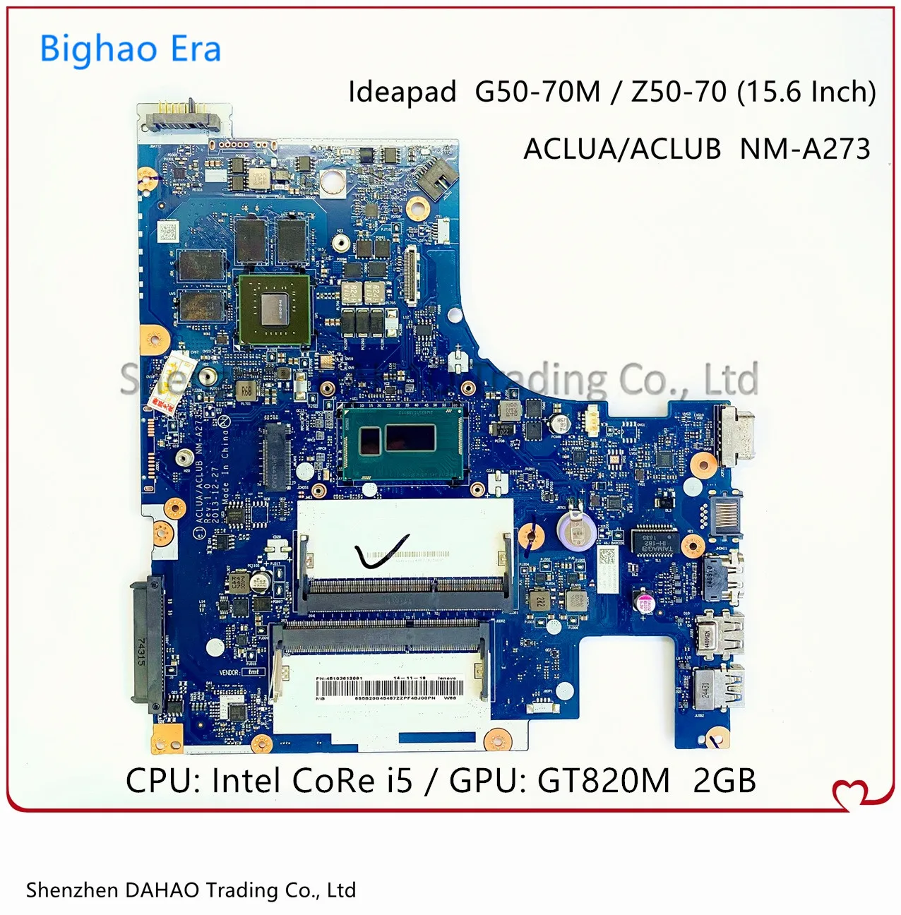 FRU 5B20G45476 для Lenovo G50-70M Z50-70 Материнская плата ноутбука ACLUA/ACLUB NM-A273 с I5-4210U DDR3L GT820M 2 ГБ