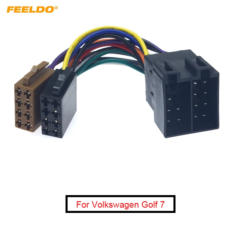 

FEELDO 5Pcs Universal Female To Male Car Stereo Radio ISO Wiring Harness Adapter Lead For Volkswagen #FD3687