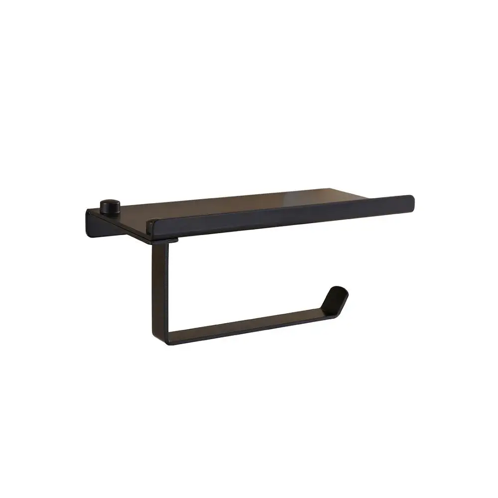 

1PC black toilet paper holder space aluminum European style archaistic hotel bathroom accessories with phone holder NEW