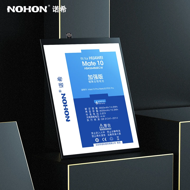 NOHON батарея мобильного телефона для huawei mate 10 20 9 8 7 S P20Pro сменная батарея HB436486ECW HB396689ECW Bateria Batarya