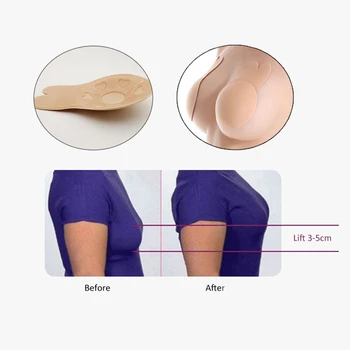 

2Pcs/Set Chest stickers Bikini Pads Women Bra Self Adhesive Silicone Lift Up Tape Rabbit Ear Lifting Chest Sticker Swimsuit