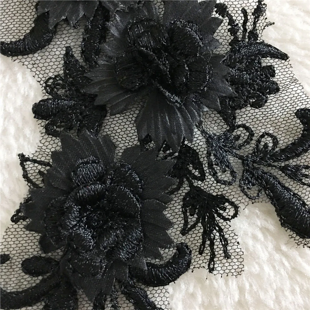 3D three-dimensional flower embroidery lace garment applique craft fabric sewing DIY supplies accessories lace fabric,lace garment accessories,lace sewing supplies,lace accessories,lace sewing accessories,clothing accessories