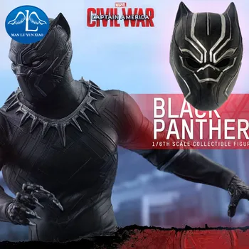 

MANLUYUNXIAO Adult Full Face Black Panther Headgear Movie Fantastic Four Cosplay Men's Party Headgear for Halloween