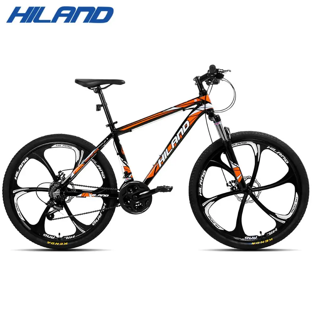 

HILAND Bicycle 26'' 21 Speed Suspension Mountain Bike,Mechanical Disc Brake with TZ50 and TEC Chains,CTS Tires
