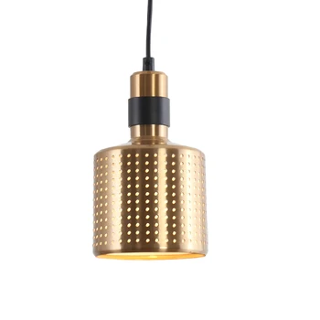

Modern Led Gold Iron Pendant Light Industrial Living Room Restaurant Bar Bedroom Lamp Bed Deco Maison LED Bulbs Cord Pendant E27