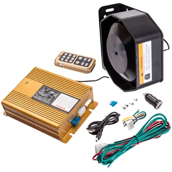 

12V 400W 8 Sound Loud Car Alarm Police Fire Warning Siren Horn Speaker w/ MIC US