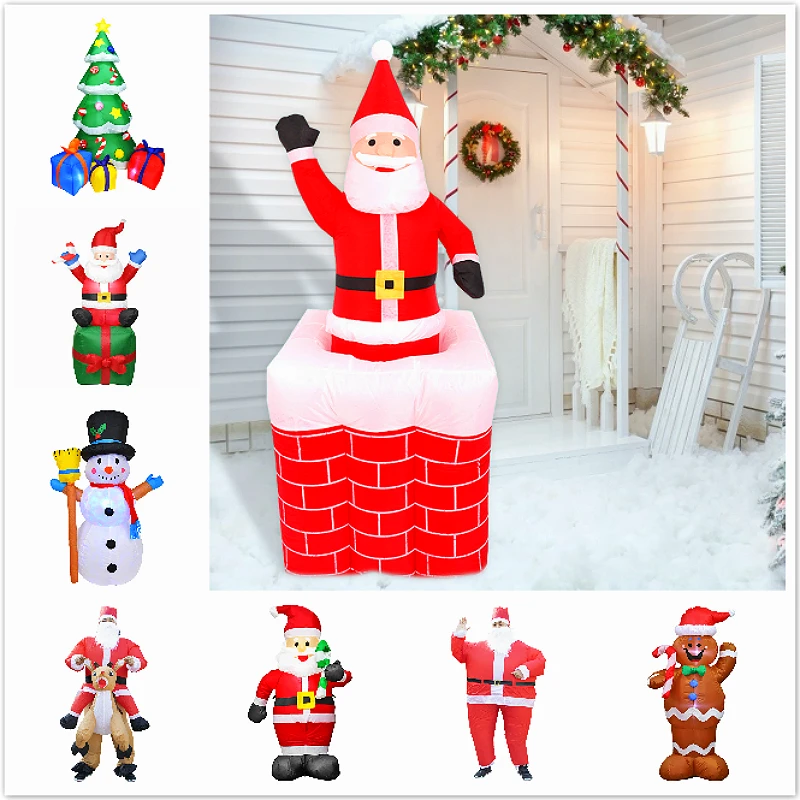 

1.8m Inflatable Santa Claus Toy Outdoors Christmas Decoration for Home Yard Arch Ornament New Year Party Decor Navidad Ornaments