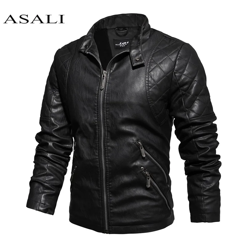 Men New Motorcycle Causal Vintage Leather Jacket Coat Mens Autumn Outfit Fashion Biker Pocket Design PU Leather Jacket Hombres Men New Motorcycle Causal Vintage Leather Jacket Coat Mens Autumn Outfit Fashion Biker Pocket Design PU Leather Jacket Hombres