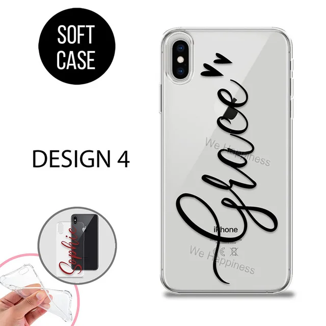 Personalised see through iphone xr case Clearance