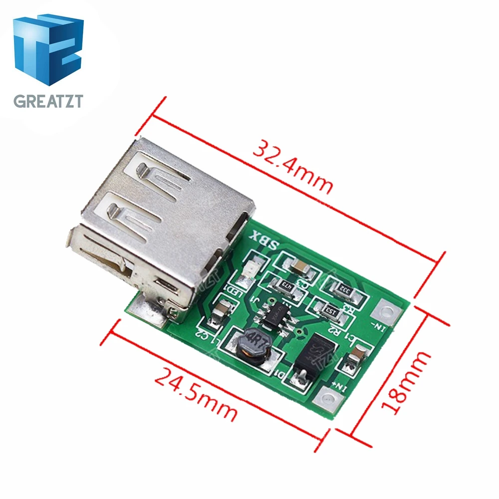 1 шт. 0.9 В ~ 5 до 600MA USB Выход зарядное устройство Step Up Мощность Модуль mini DC повышающий