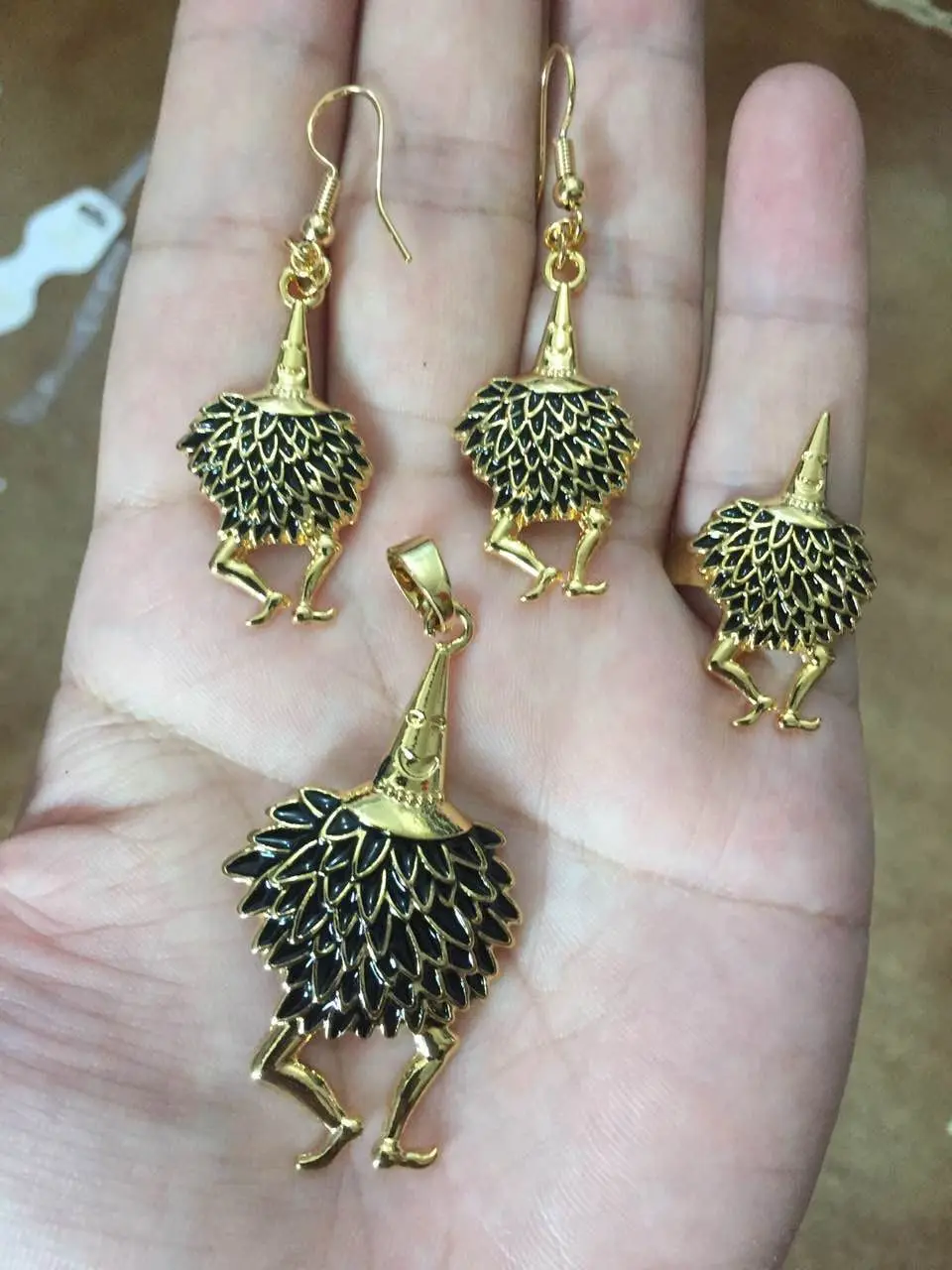 Новые золотые ювелирные изделия птица рая кулон и ожерелья серьги для женщин, Papua new Guinea Девушки Дети вечерние ювелирные изделия подарок
