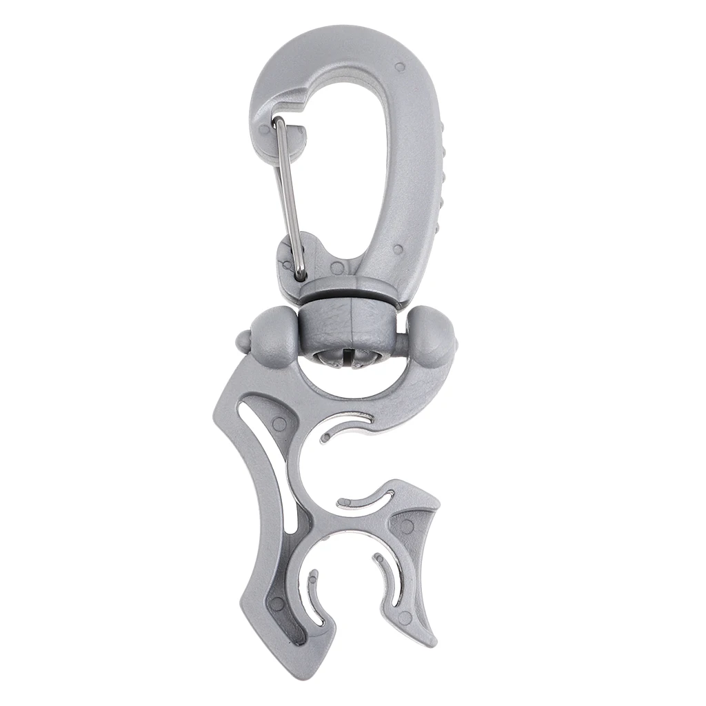 Scuba Diving Diver Plastic Double 2 BCD Hose Holder Retainer with Snap Clip