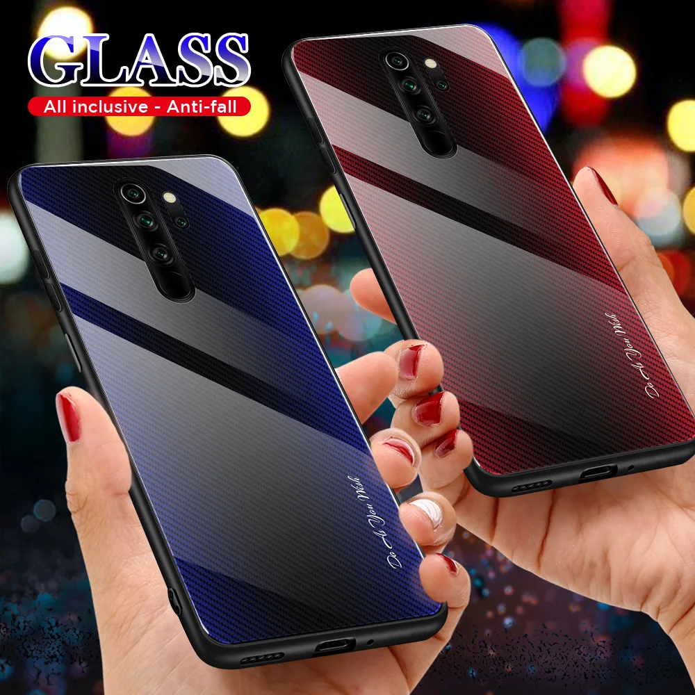 GKK Origal чехол для телефона Xiaomi Redmi Note 8 Pro Чехол закаленное Стекло мягкий
