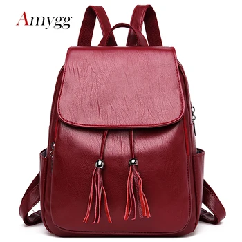 

2020 New Women Backpacks High Quality Leather Women School Bags For Teenager Girls Ladies Travel Backpack Shoulder Bag Mochilas