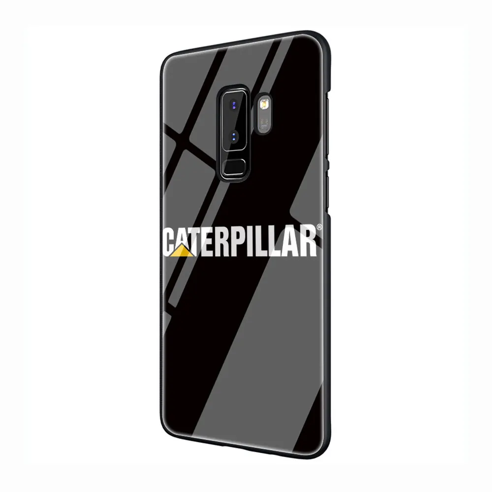 G5 С логотипом Caterpillar закаленное Стекло TPU черный чехол для Galaxy S7 Edge S8 S9 S10 Plus, Note 8, 9, 10, A10 20 30 40 50 60 70 - Цвет: G5