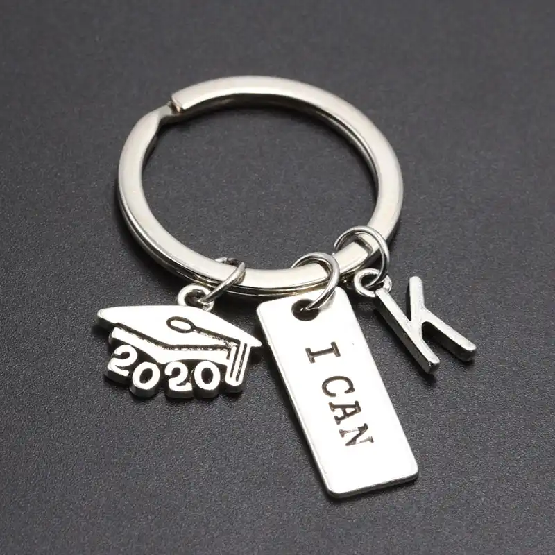 Laurea Posso A Z Iniziale Lettera Fai Da Te Portachiavi Per Best Amico Di Coppia Fidanzato Fidanzata Regalo Delle Donne Degli Uomini Di Keychain Di Modo Portachiavi Aliexpress