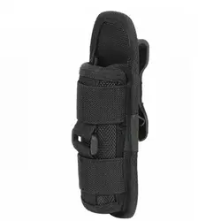 Funda de nailon para linterna, hebilla trasera giratoria de 360 grados, fuerte, cinturón, Clip trasero