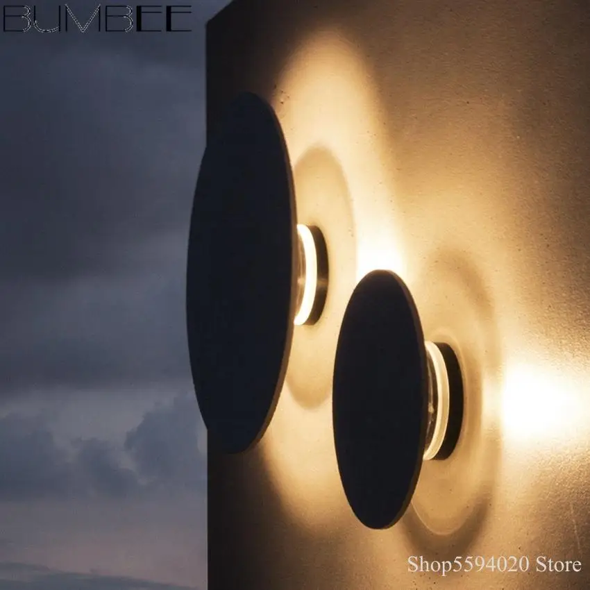 Настенная мраморная лампа в скандинавском стиле простой круглый светильник для