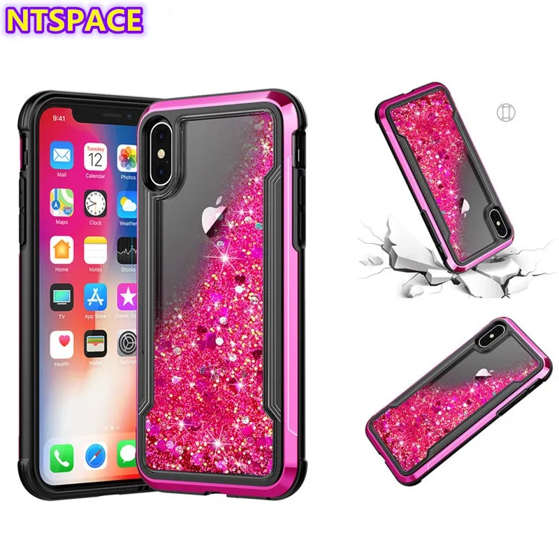 Гибридный 3D чехол с блестками для iPhone 8 7 6s 6 Plus противоударные чехлы динамической