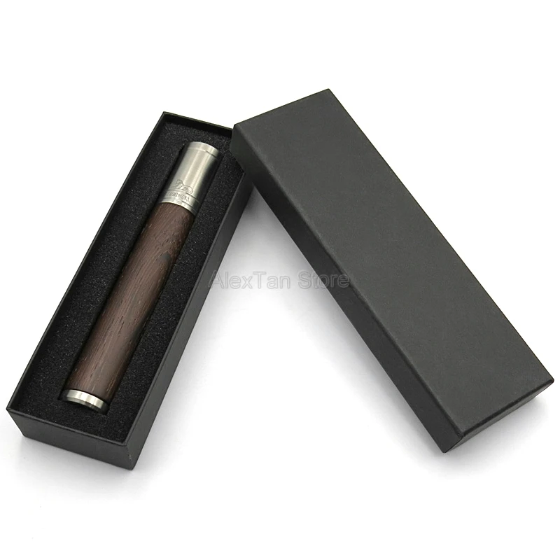 LUBINSKI металлический и деревянный держатель для сигары портативный чехол для сигары дорожный хьюмидор с подарочной коробкой подходит для Cohiba