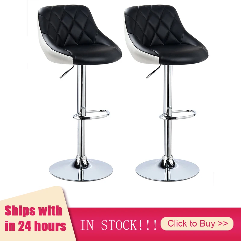 2pcs Bar Chair Modern European Bar Stool Swivel Lifting High Stool tabouret de bar for Home Bar Funi