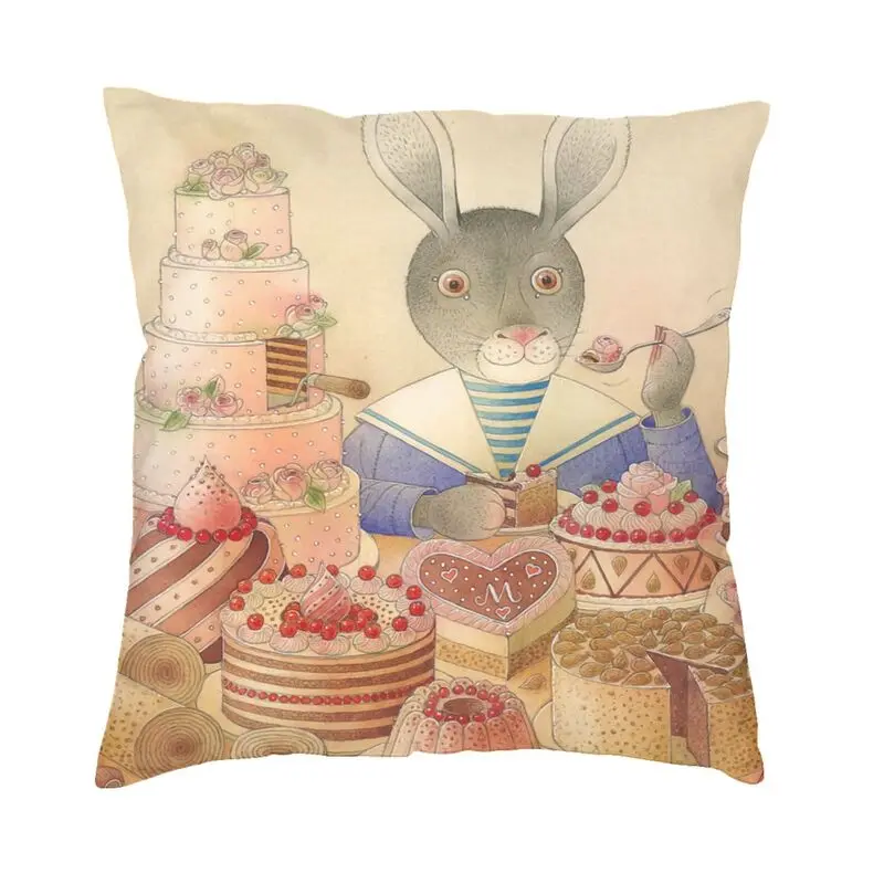 

Rabbit Marcus The Great Cartoon Throw Pillow Case Home Decoracion Fairy Tale Animal Children Room Cushion Cover Pillowcase