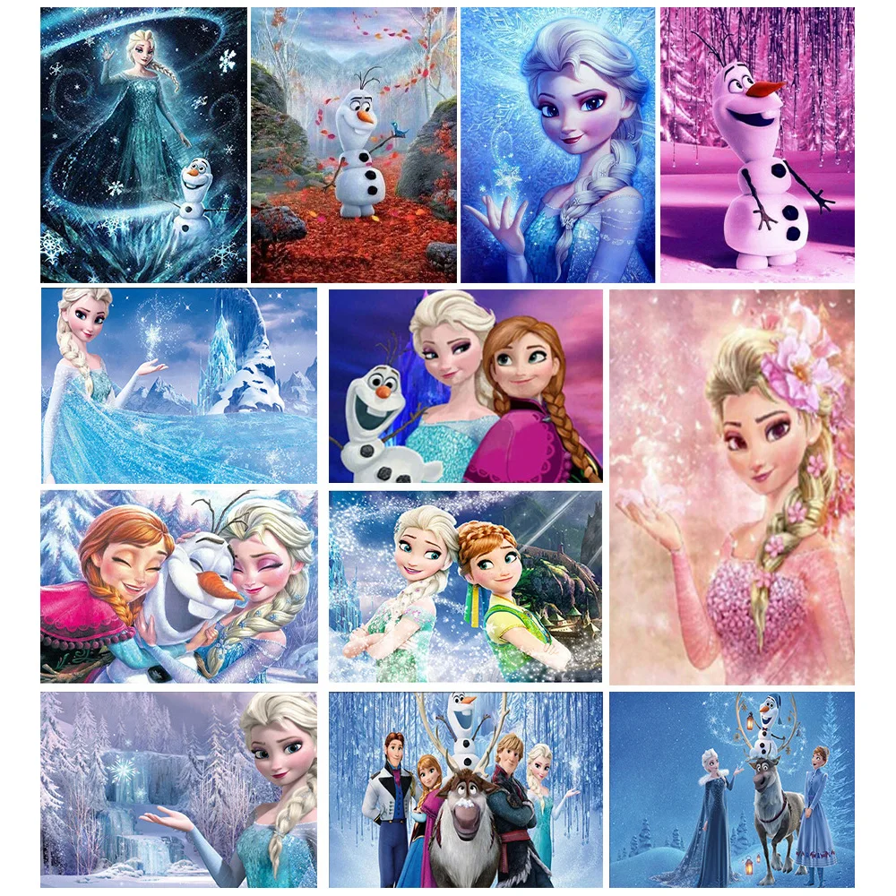 Disney Frozen Diamond Painting toys Cross Stitch Mickey Mouse Full Square Picture of Rhinestone DIY Mosaic Embroidery Round | Игрушки и
