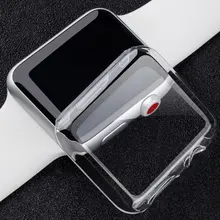 Прозрачный мягкий ТПУ полный защитный чехол для Apple Watch, чехол 38 мм 42 мм для iWatch серии 4 3 2, чехол