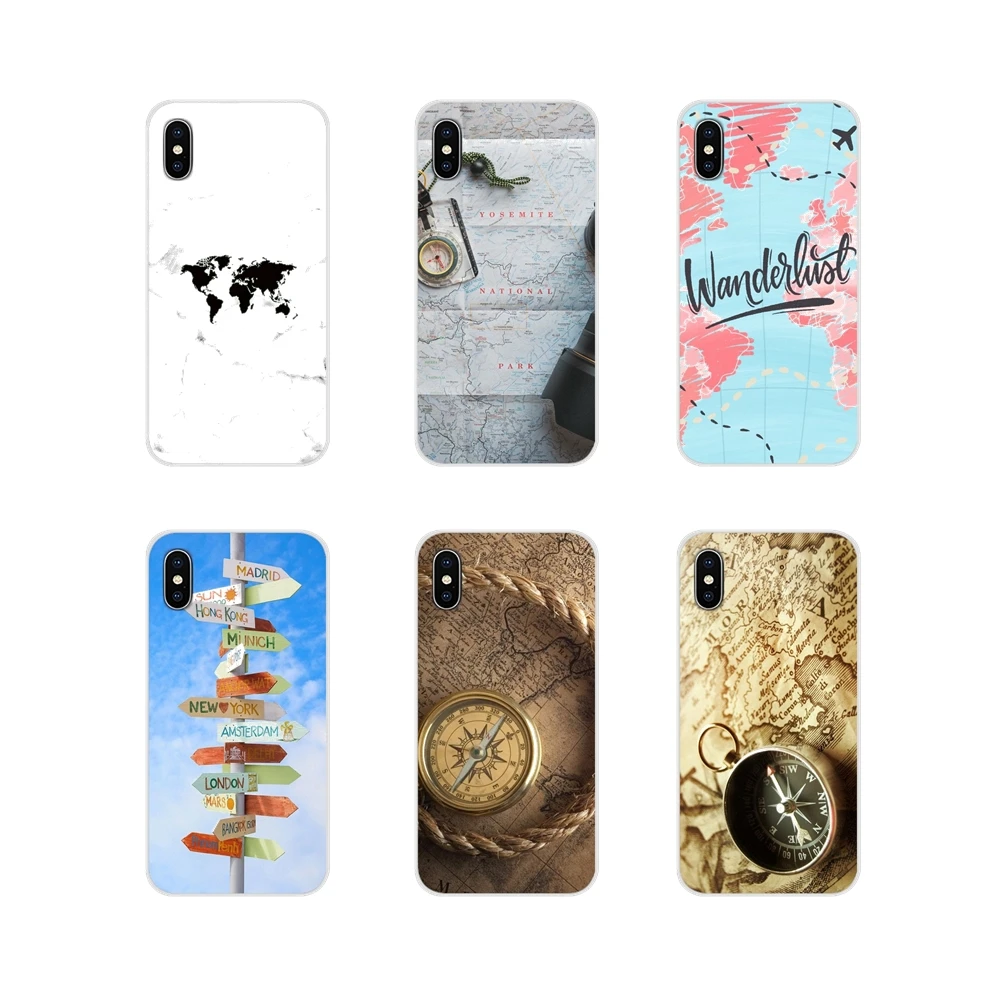 World Map Travel Plans For Oneplus 3 5 6 7 T Pro Nokia 2 8 9 230 2.1 3.1 5.1 Plus 2017 2018 Transparent Soft Cases Cover | Мобильные
