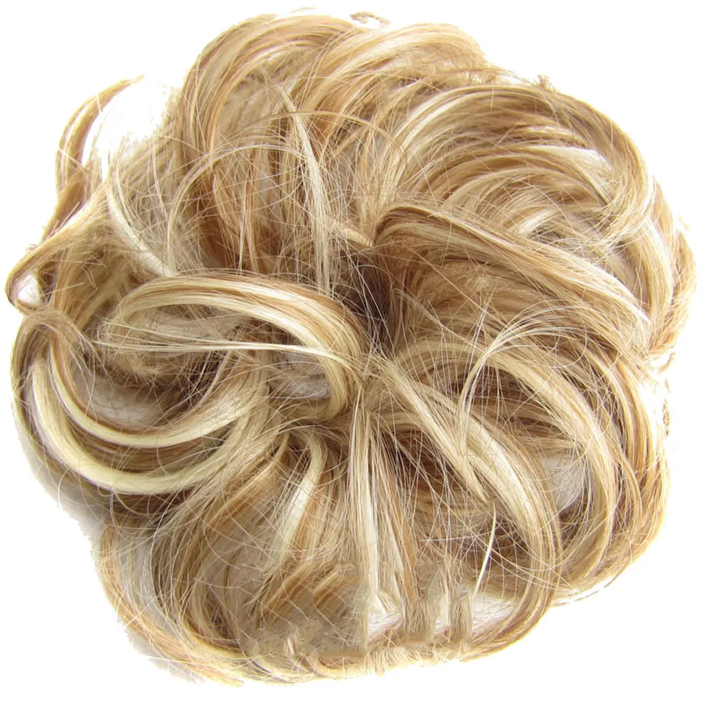 Наращивание волос Scrunchie новейшая мода для женщин девочек кудрявые грязные пучки волос кусок Updo покрытие поддельные настоящие как человеческие Лидер продаж# L10