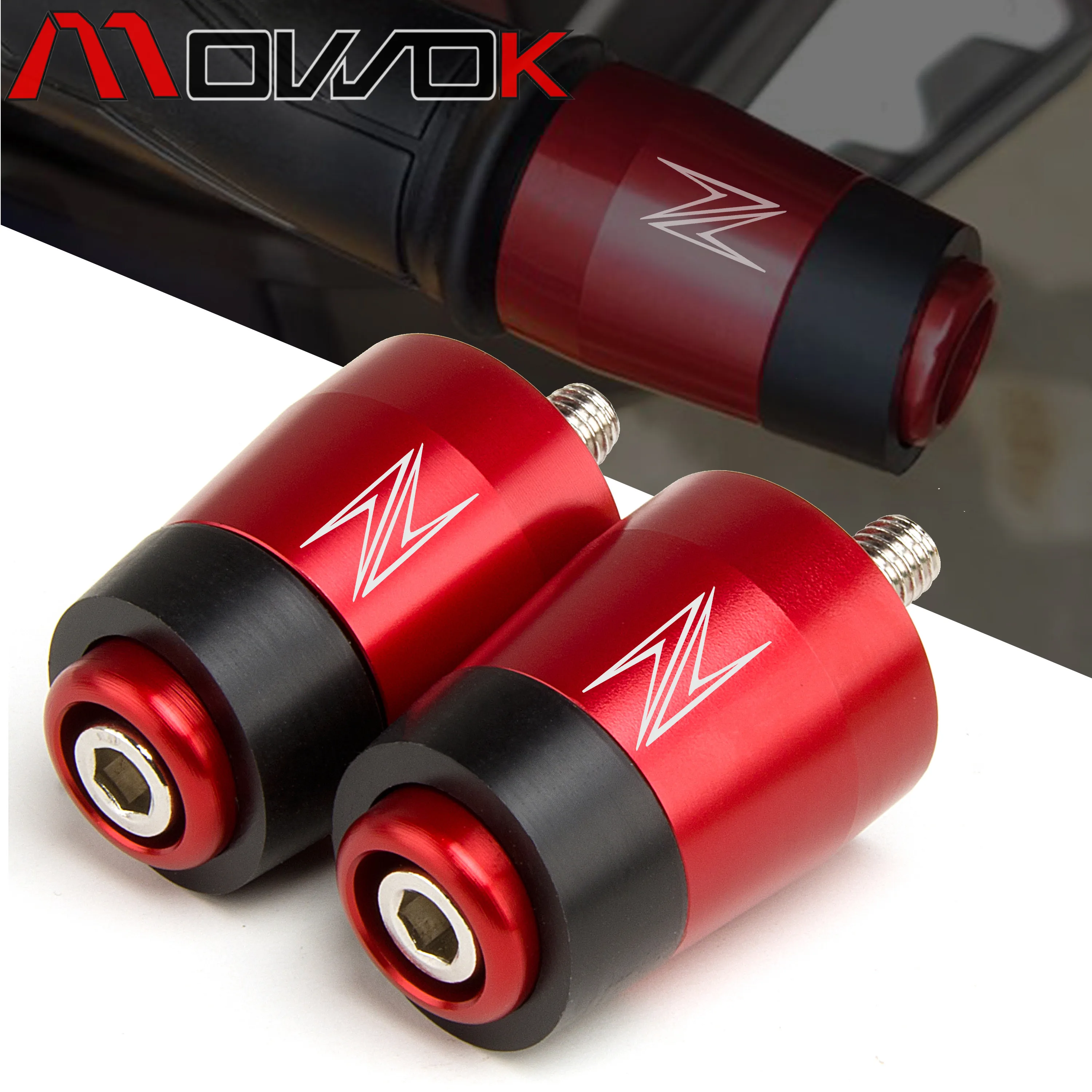 Motorcycle CNC Handle Bar Handlebar Grips Cap End handle Plugs cap For KAWASAKI Z400 Z750 Z800 Z900 Z900RS Z1000 Z1000SX