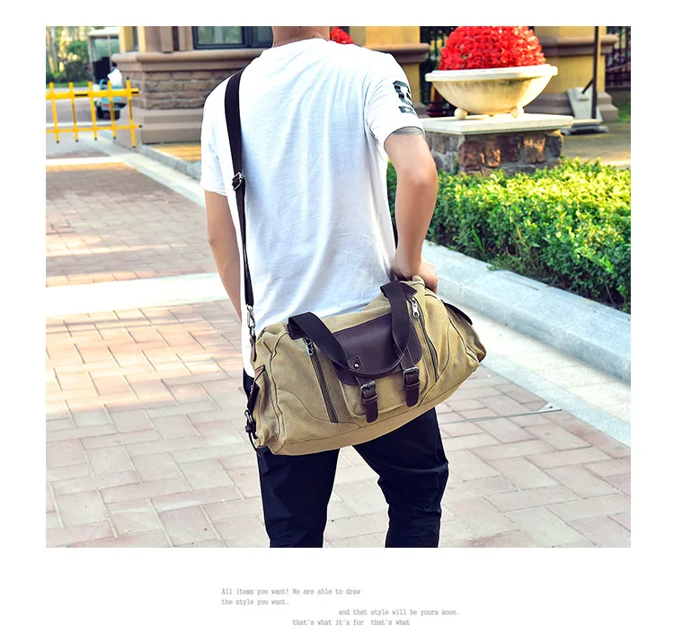 Корейская Холщовая Сумка на одно плечо, мужская дорожная сумка для путешествий, Большая объемная ручная сумка для девочек
